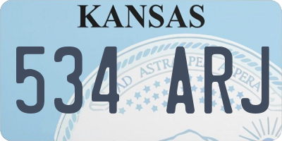 KS license plate 534ARJ