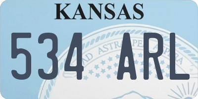 KS license plate 534ARL