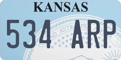 KS license plate 534ARP