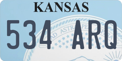 KS license plate 534ARQ