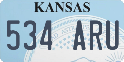 KS license plate 534ARU