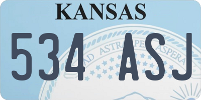 KS license plate 534ASJ