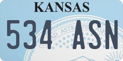 KS license plate 534ASN