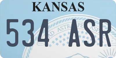 KS license plate 534ASR