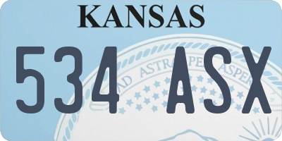 KS license plate 534ASX