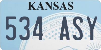 KS license plate 534ASY