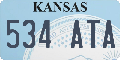KS license plate 534ATA