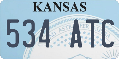 KS license plate 534ATC
