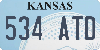 KS license plate 534ATD