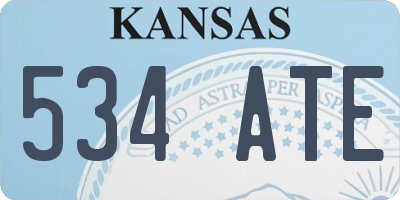 KS license plate 534ATE