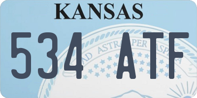 KS license plate 534ATF