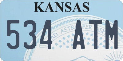 KS license plate 534ATM
