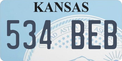 KS license plate 534BEB