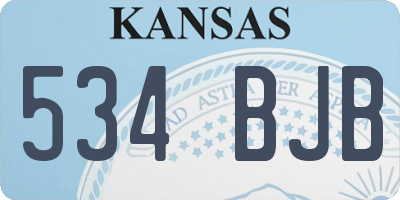 KS license plate 534BJB