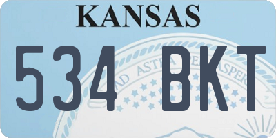 KS license plate 534BKT