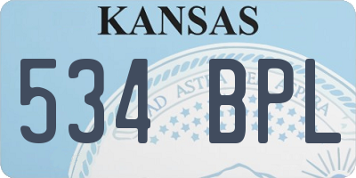 KS license plate 534BPL