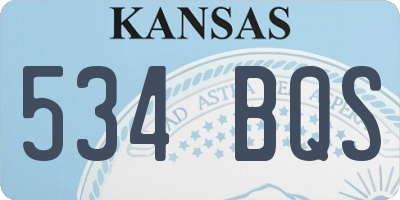 KS license plate 534BQS