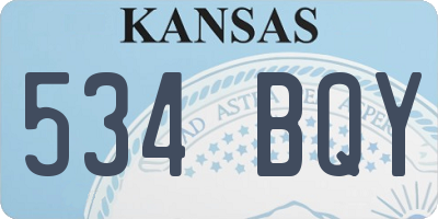KS license plate 534BQY
