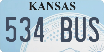 KS license plate 534BUS