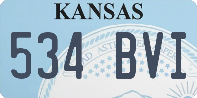 KS license plate 534BVI