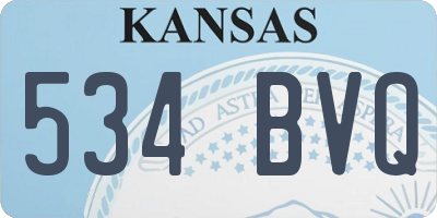 KS license plate 534BVQ