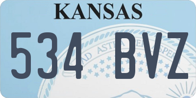 KS license plate 534BVZ