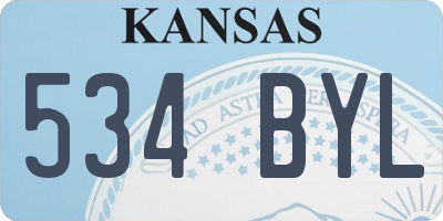 KS license plate 534BYL