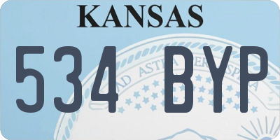KS license plate 534BYP