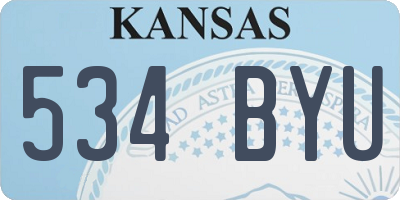 KS license plate 534BYU