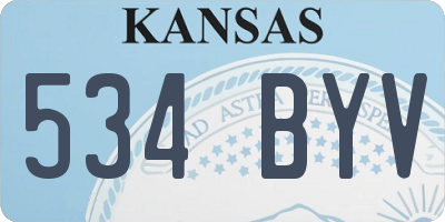 KS license plate 534BYV