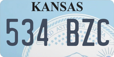 KS license plate 534BZC