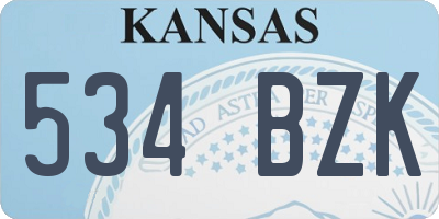 KS license plate 534BZK