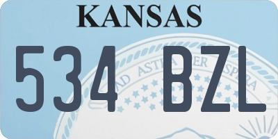 KS license plate 534BZL
