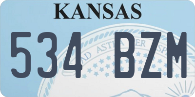 KS license plate 534BZM