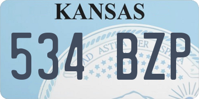 KS license plate 534BZP