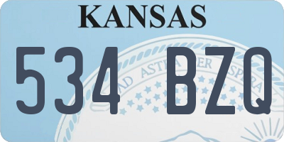 KS license plate 534BZQ
