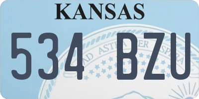 KS license plate 534BZU