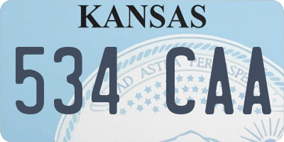 KS license plate 534CAA