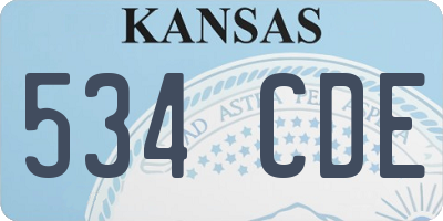 KS license plate 534CDE