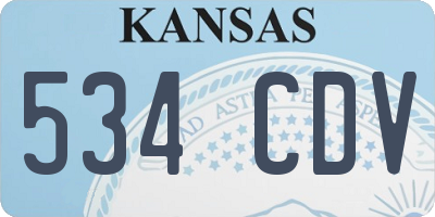 KS license plate 534CDV