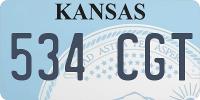 KS license plate 534CGT
