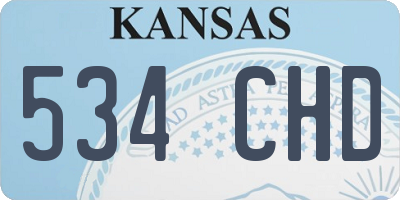 KS license plate 534CHD