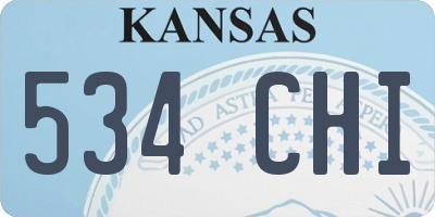 KS license plate 534CHI