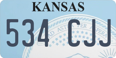 KS license plate 534CJJ