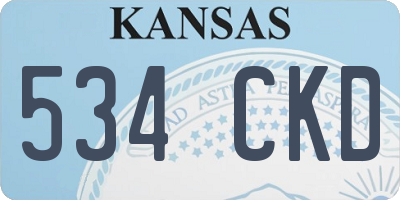 KS license plate 534CKD