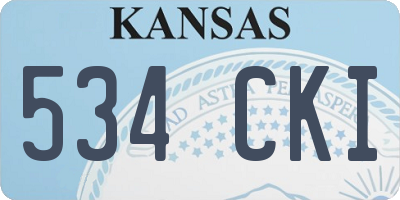 KS license plate 534CKI