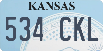 KS license plate 534CKL
