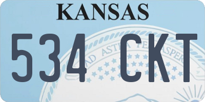 KS license plate 534CKT