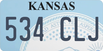 KS license plate 534CLJ