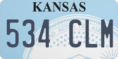 KS license plate 534CLM